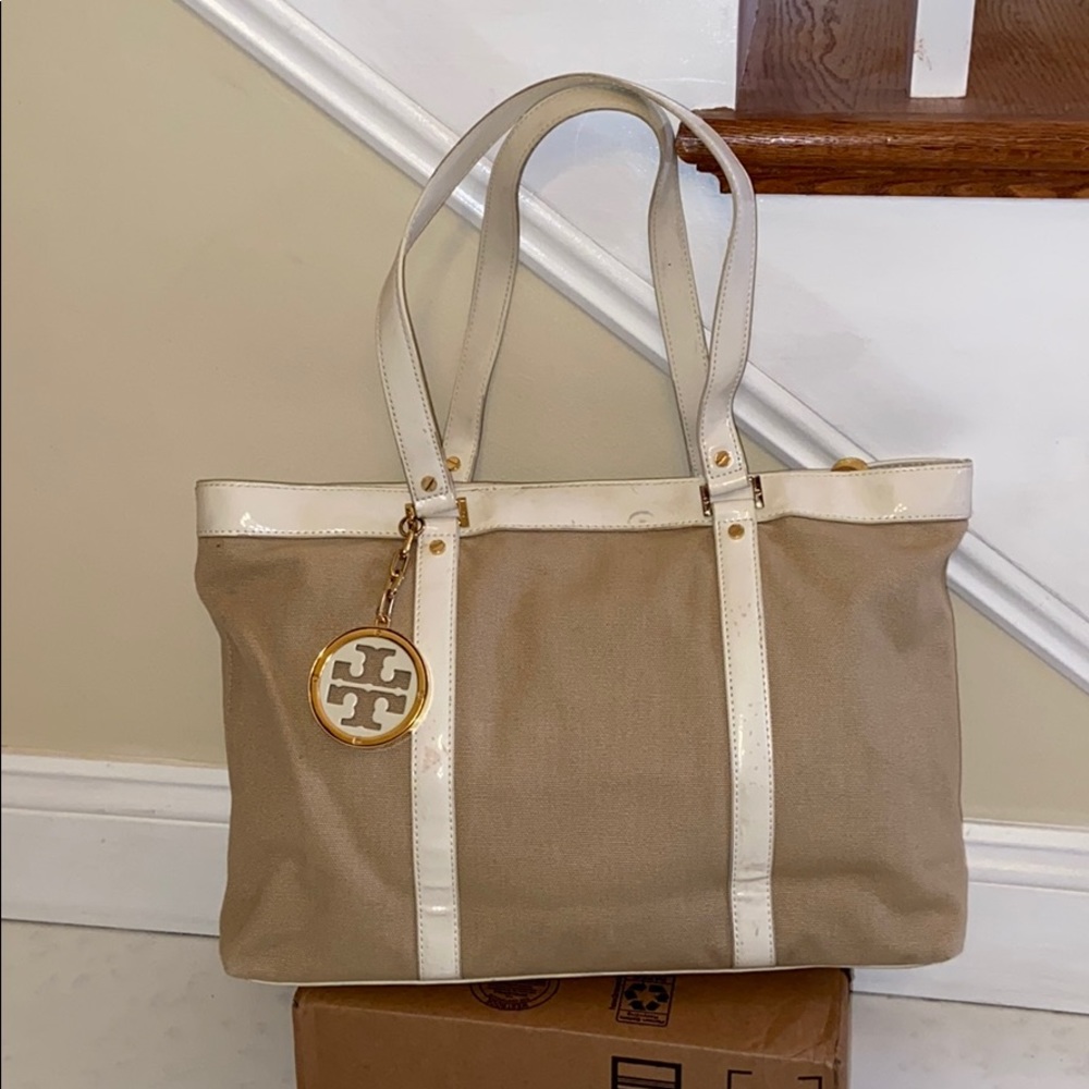 Tory Burch Tan Fabric Tote